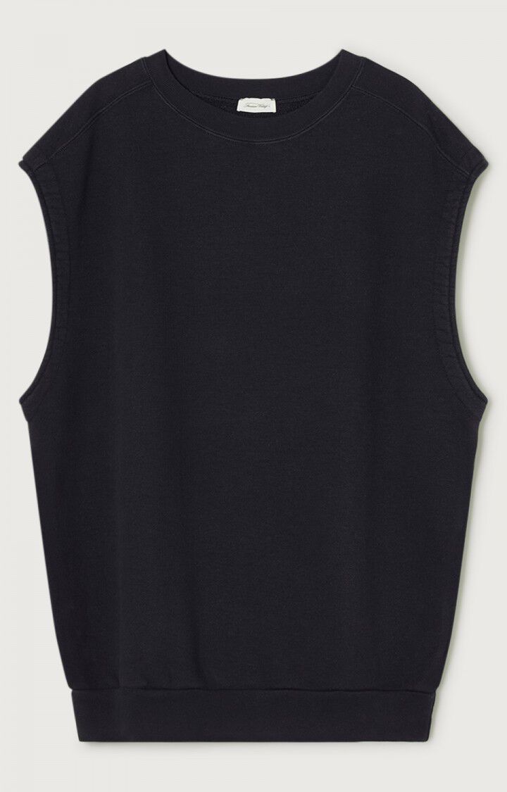 sleeveless crew neck sweatshirt